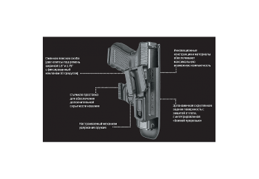 Кобура для Glock кал. 9х19 мм Fab Defense SCORPUS Covert G-9 внутренняя