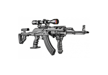 Приклад для АКМС складной, пластик, встроена щека, FAB Defense UAS-AKMS P