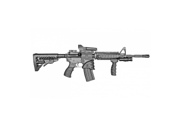 Кронштейн цевье с 4 планками типа вивер для M4/M16/AR15 и совместимых Fab Defense NFR, алюминий (черный)
