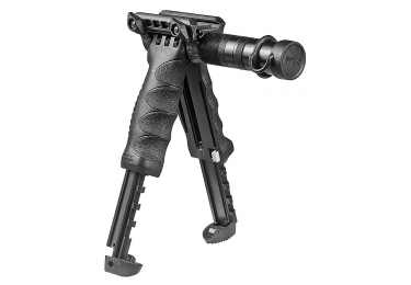 Рукоять-сошка на Weaver/Picatinny, быстросъемная, встроен фонарь, высота 15-21 см, FAB Defense, FD-T-POD G2 SL