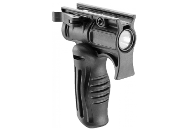 Рукоятка передняя на Weaver/Picatinny, с держателем фонаря 25.4 мм, складная, быстросьемная, пластик, FAB Defense, FFGS-1