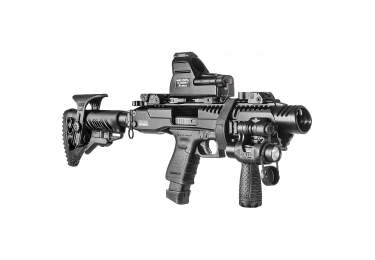 Комплект для модернизации Glock кал. 9х19 мм приклад складной, телескопический, щека, Fab Defense KPOS G2C