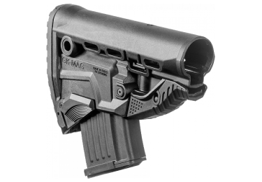 Задник телескопического приклада, пластик, магазин АК на 10 патронов, FAB Defense, GK-MAG